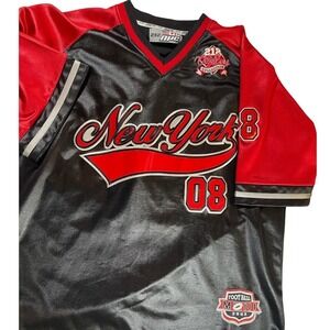 212 NYC Football Jersey‎ Collector Black Red V-Neck Sportswear XL